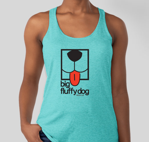 Big Fluffy Dog Rescue Tank Tops! Fundraiser - unisex shirt design - front