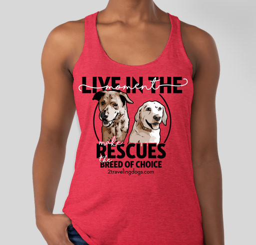 The 2 Traveling Dogs "Live In The Moment" Tour Fundraiser - unisex shirt design - front