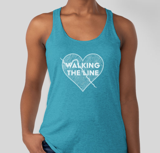 Walking the Line into the Heart of Virginia ... June 17 to July 2, 2017 Fundraiser - unisex shirt design - front