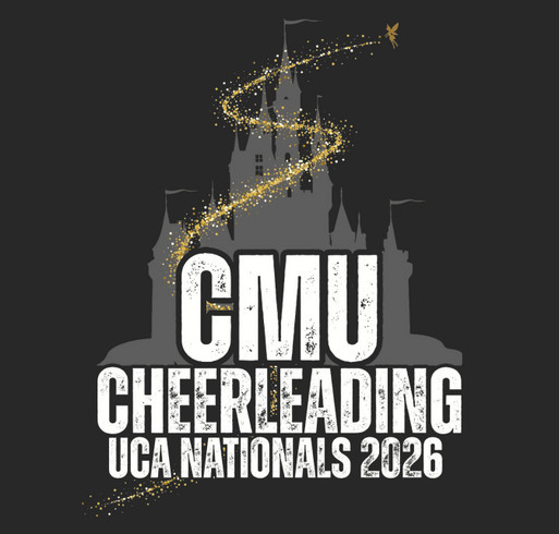 CMU Cheer UCA Nationals Fundraiser shirt design - zoomed