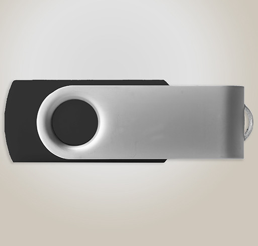 Full Color Silver Swivel USB Flash Drive 4GB - Selected Color