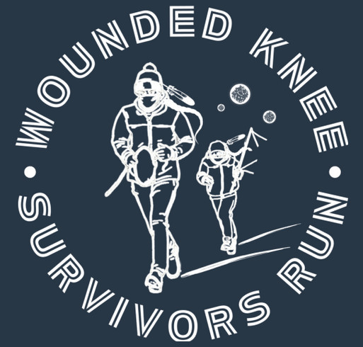 2025 Wounded Knee Survivors Run shirt design - zoomed