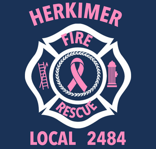 Herkimer Fire Department Local 2484 – Breast Cancer Awareness T-Shirt Fundraiser shirt design - zoomed