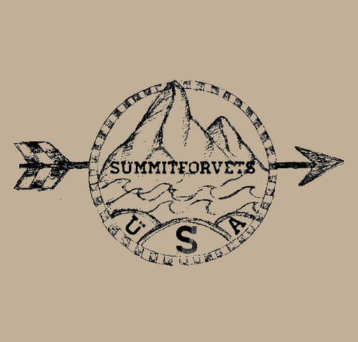 Rep SummitForVets on mountain, trail, summit or your favorite campsite. shirt design - zoomed