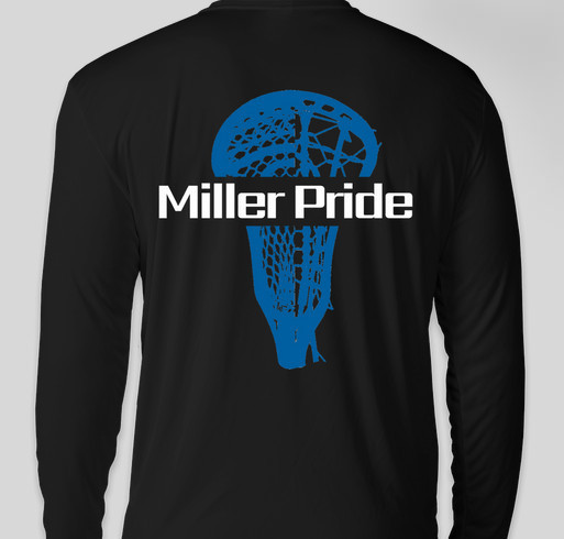 ONE Millburn-Short Hills Lacrosse Club Youth/Adult Long-Sleeve Tech T Fundraiser - unisex shirt design - back