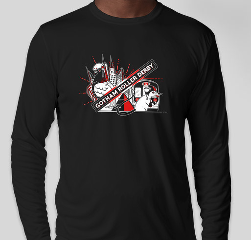 Gotham Roller Derby Holidays Fundraiser - unisex shirt design - front
