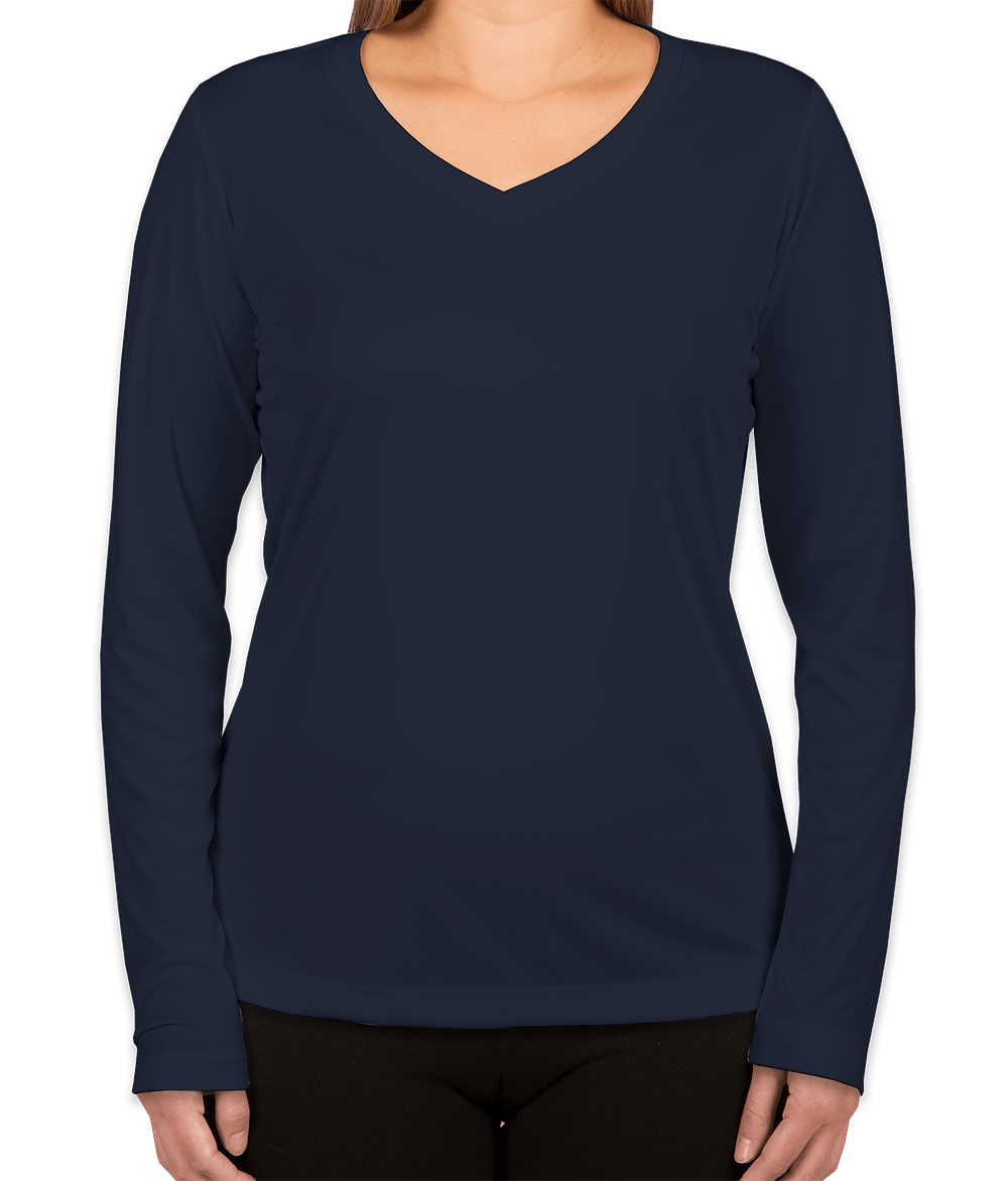Sport-Tek Women's Competitor Long Sleeve V-Neck Performance Shirt
