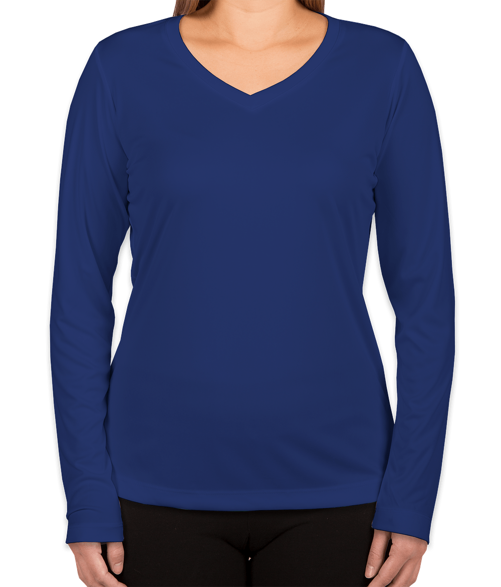 Sport-Tek Women's Competitor Long Sleeve V-Neck Performance Shirt