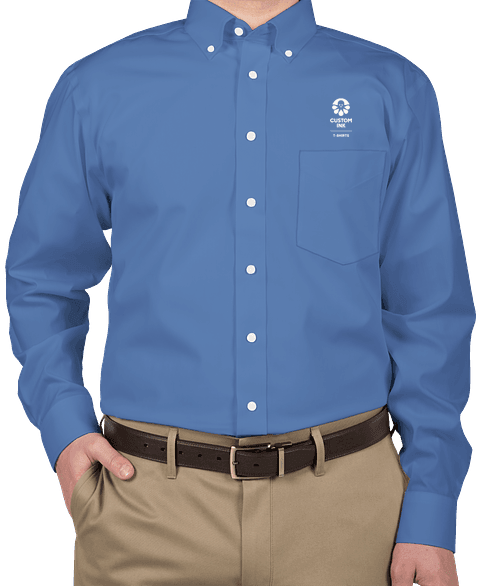 Devon & Jones Solid Dress Shirt - French Blue