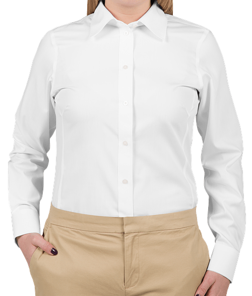 white cotton dress shirt womens
