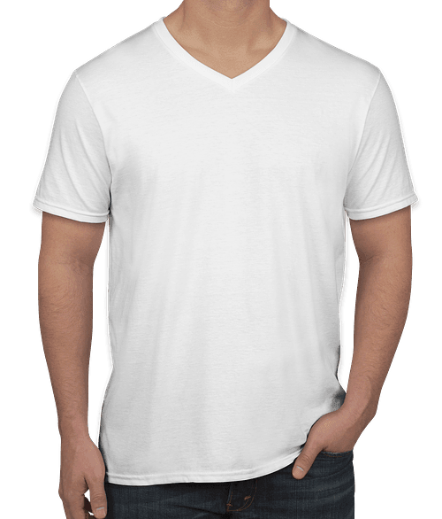 Canada - Gildan Softstyle Jersey V-Neck T-shirt - White