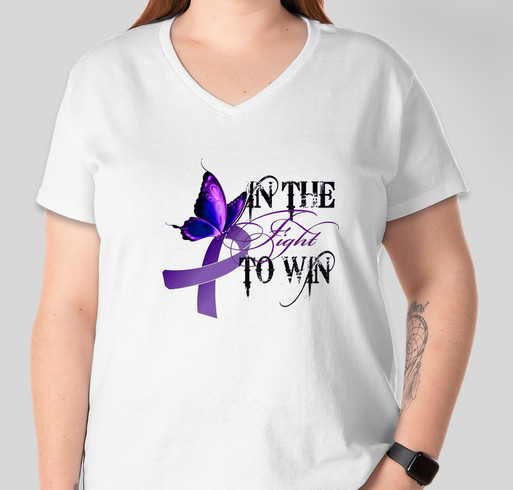 Purple Snowflakes In The Fight To Win Fundraiser - unisex shirt design - front