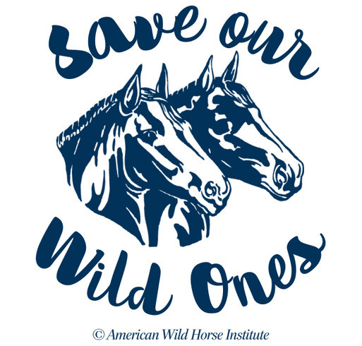 Save the Wild Horses! shirt design - zoomed