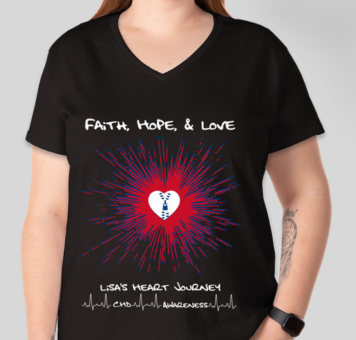 Lisa's Heart Journey Tshirts Fundraiser - unisex shirt design - front