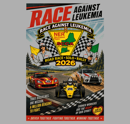 New England Region's 2026 Racing Against Leukemia T Shirt Drive shirt design - zoomed