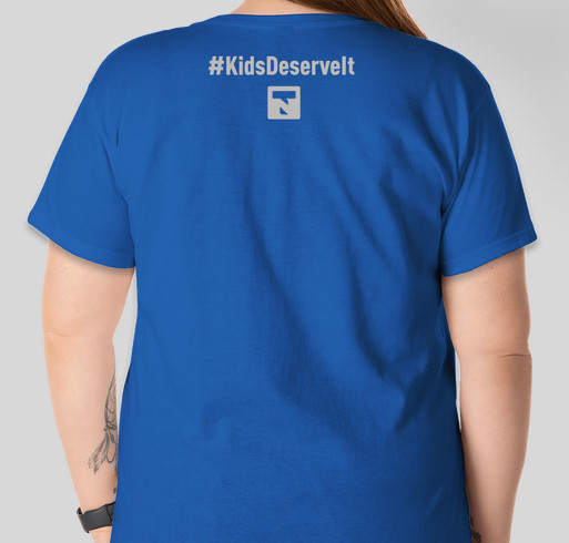 Kids Deserve It! - Ladies V-Neck Tees Fundraiser - unisex shirt design - back