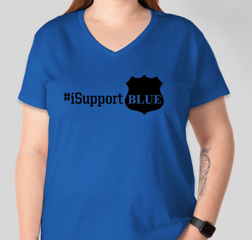 Stand Up, Step Out and Say #iSupportBLUE Fundraiser - unisex shirt design - front