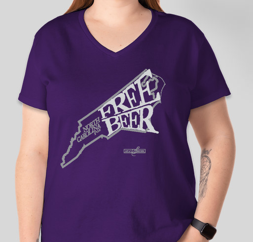 North Carolina for Free Beer Fundraiser - unisex shirt design - front