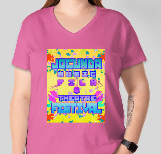 JOCUNDA MUSIC, FILM & THEATRE FESTIVAL Fundraiser - unisex shirt design - front