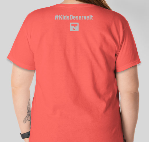 Kids Deserve It! - Ladies V-Neck Tees Fundraiser - unisex shirt design - back
