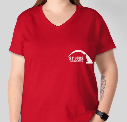 Rally Cat t-shirt from St. Louis Feral Cat Outreach Fundraiser - unisex shirt design - front