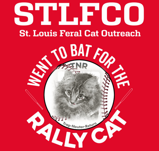 Rally Cat t-shirt from St. Louis Feral Cat Outreach shirt design - zoomed