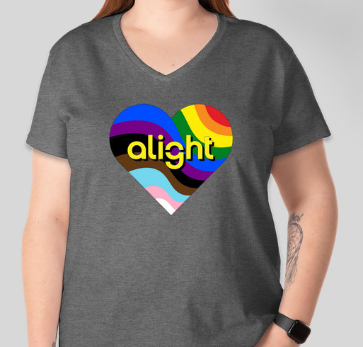 Alight Pride Fundraiser for The Montrose Center Fundraiser - unisex shirt design - front