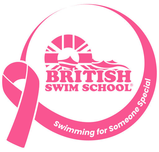 Support Living Beyond Breast Cancer through British Swim School shirt design - zoomed