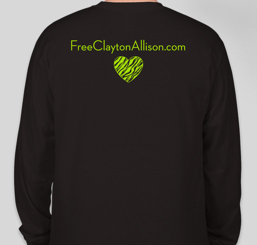 Free Clayton Allison - Justice 2 Fundraiser - unisex shirt design - back