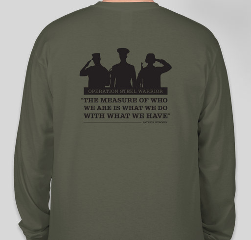 Operation Steel Warrior - Nucor Business Technology Fundraiser - unisex shirt design - back
