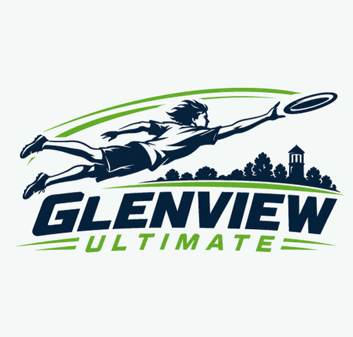 Glenview Ultimate Frisbee Club shirt design - zoomed