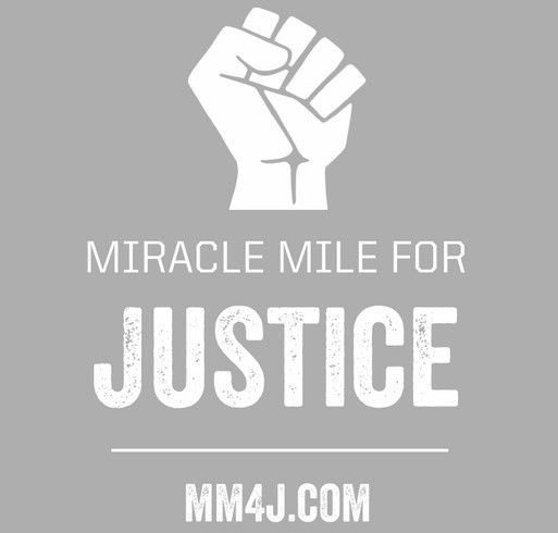 Miracle Mile for Justice shirt design - zoomed