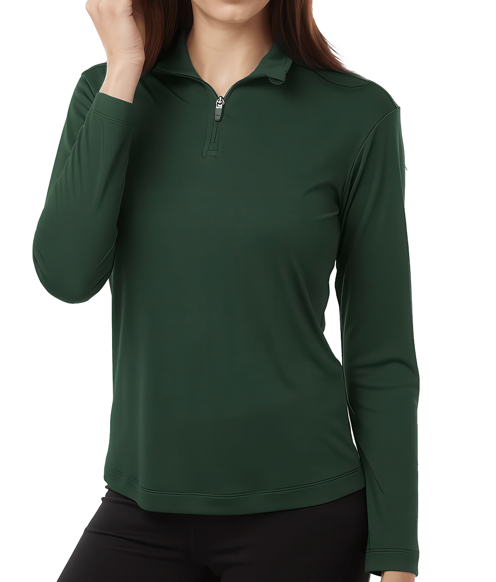 AllPro Women's Pro-Lock UPF 50 Quarter Zip Performance Shirt - Printed