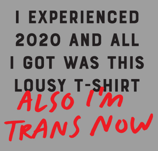 I Experienced 2020 And All I Got Was This Lousy T-shirt (Also I'm Trans Now) shirt design - zoomed