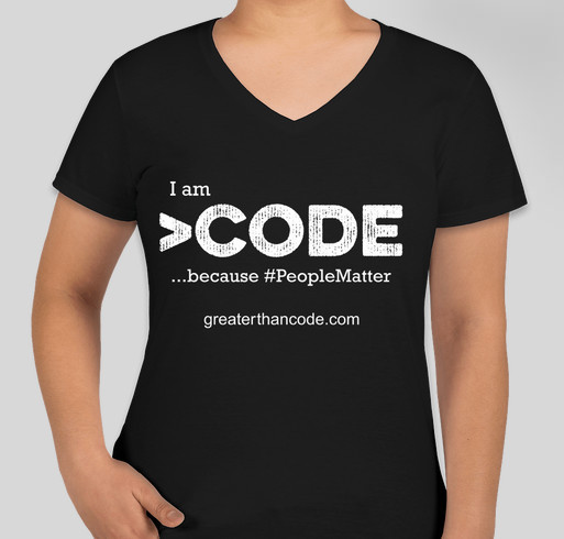 Greater Than Code Shirts! Fundraiser - unisex shirt design - front