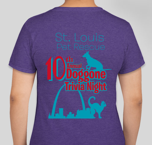 10th Doggone Trivia T-Shirt Fundraiser Fundraiser - unisex shirt design - back