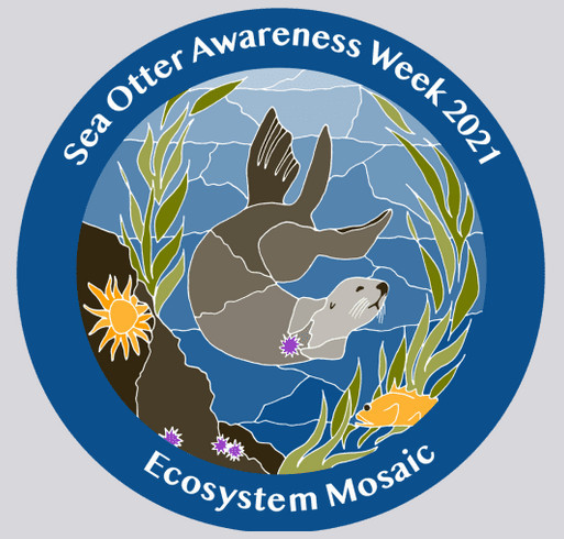 Sea Otter Awareness Week 2021: Ecosystem Mosaic shirt design - zoomed