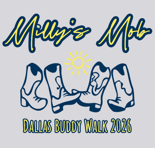Milly’s Mob Dallas Buddy Walk 2026 shirt design - zoomed