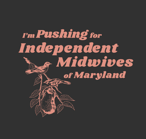 Association of Independent Midwives of Maryland shirt design - zoomed