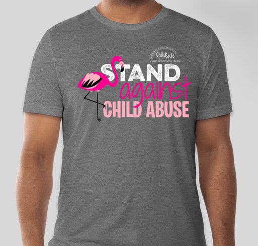 CHILD SAFE 2021 APRIL AWARENESS T-SHIRT {WE STAND AGAINST CHILD ABUSE} Fundraiser - unisex shirt design - front