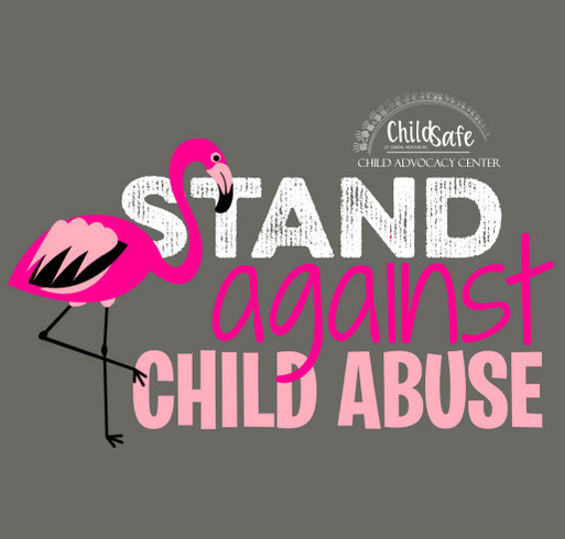 CHILD SAFE 2021 APRIL AWARENESS T-SHIRT {WE STAND AGAINST CHILD ABUSE} shirt design - zoomed