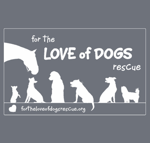 White Logo Love Dogs Gear shirt design - zoomed