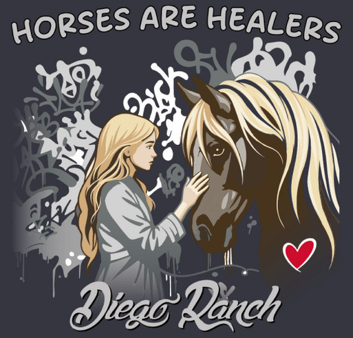 WHY THIS T SHIRT... Because we are saving children & veterans lives through equine assisted therapy shirt design - zoomed