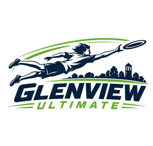Glenview Ultimate Frisbee Club shirt design - zoomed