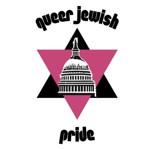 Queer Jewish Pride shirt design - zoomed