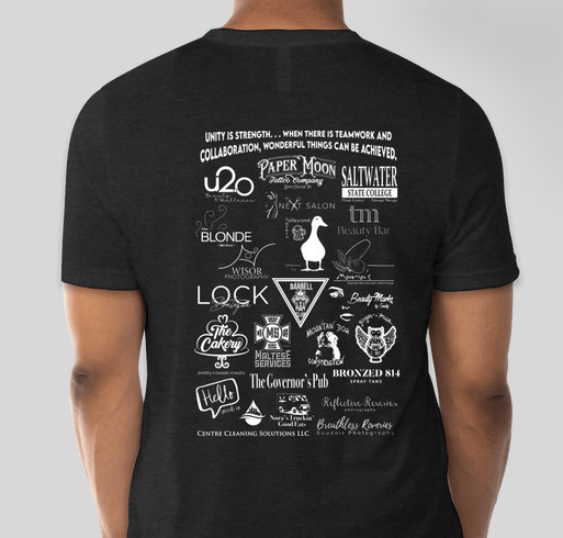 Support Small Business! Fundraiser - unisex shirt design - back