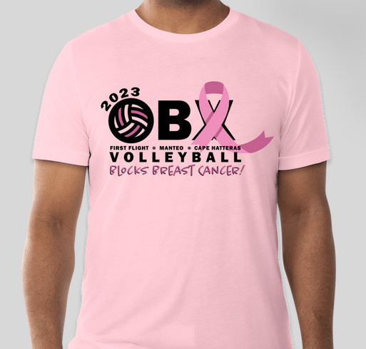 Dare County Schools Volleyball Dig Pink 2023 Fundraiser Fundraiser - unisex shirt design - front
