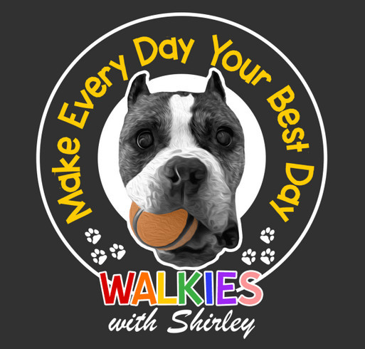 Walkies with Shirley Gear shirt design - zoomed
