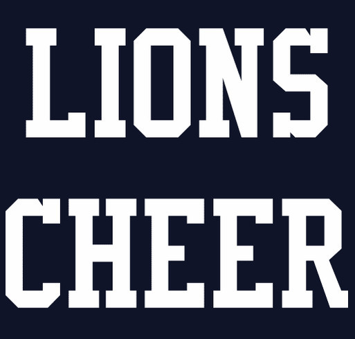 MLCA Lions Cheerleading shirt design - zoomed