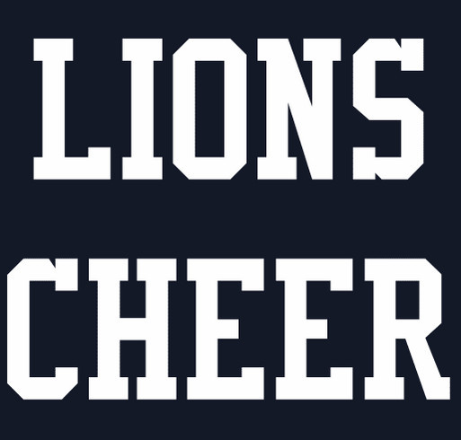 MLCA Lions Cheerleading shirt design - zoomed